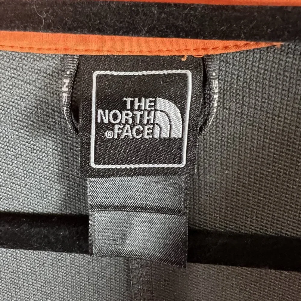 The North Face Softshell Full Zip Jacket Size medium Orange Dark Grey Outdoor